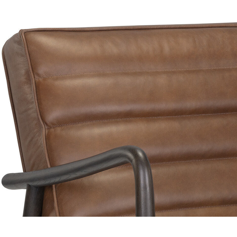 Lyric Vintage Caramel Leather Lounge Chair